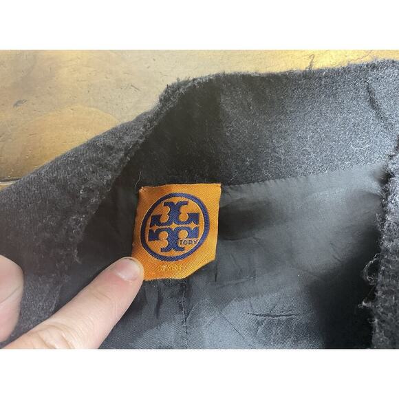 Tory Burch Wide-Legged Sailor Pants Size 8 Black Wool Flare Leg Buttons - Picture 5 of 11